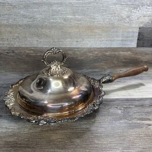 Wallace Baroque #295 Silverplate Chafing Dish Bowl & Dome Replacement Engraved